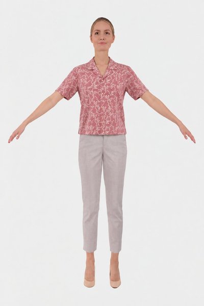 A shirt tried on a model in the Try On app